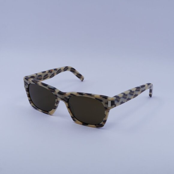 Saint Laurent SL402 004 Sunglasses Havana Square Frame, Brown Lenses - Picture 9 of 12